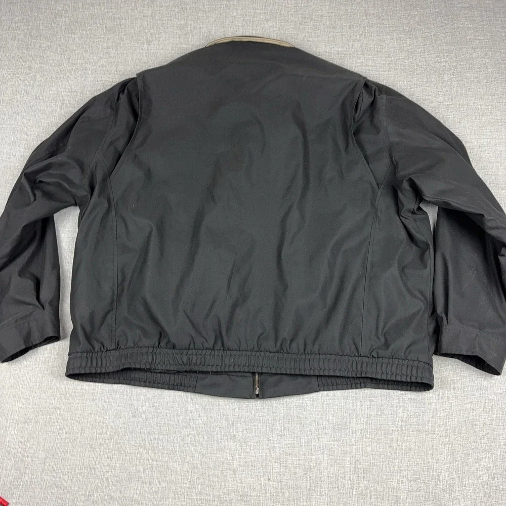 Vintage Polo Ralph Lauren Harrington Bomber Jacket Plaid Lined Mens 2XB Black
